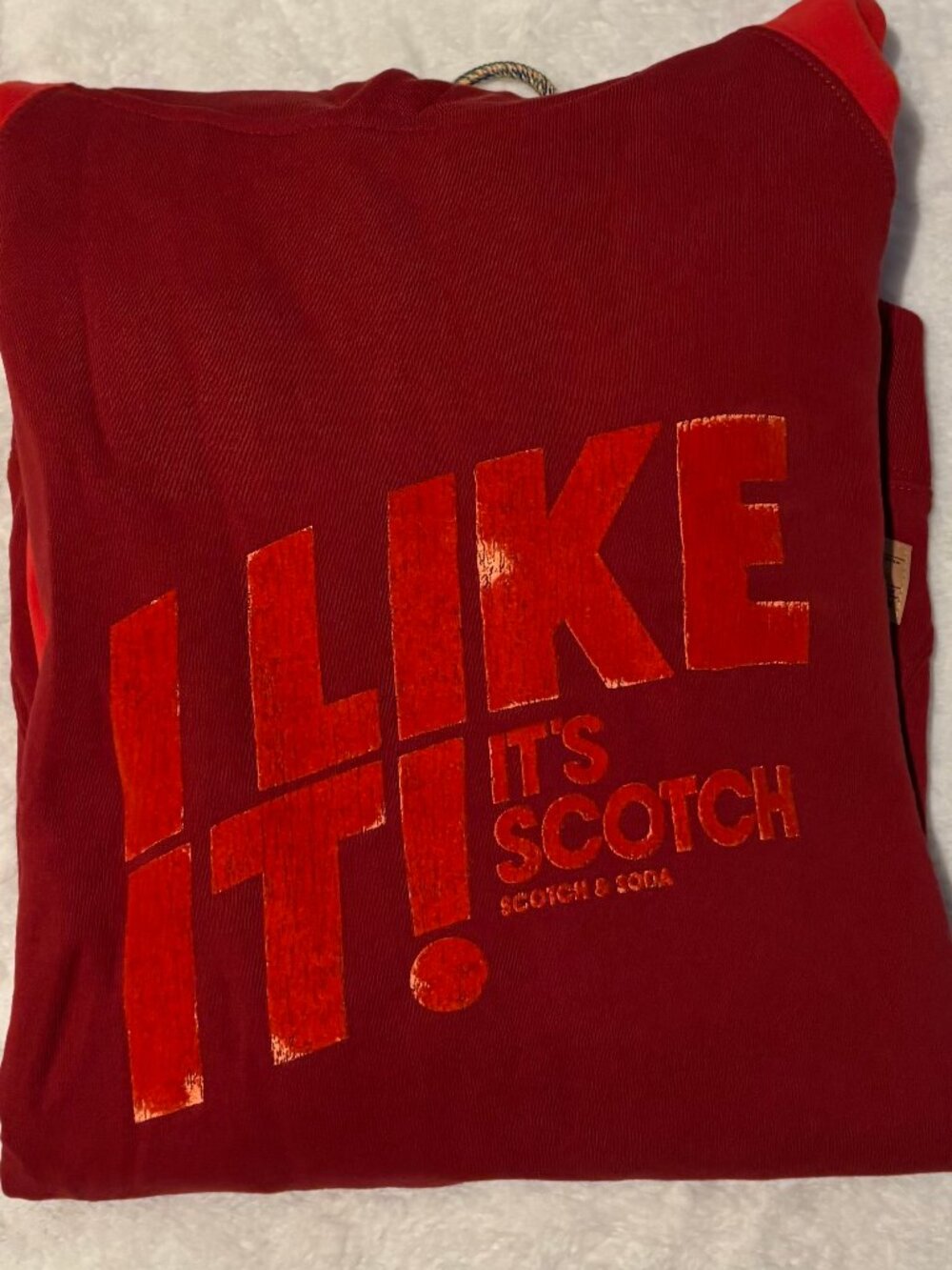 Scotch & Soda Red Graphic Hoodie – New With Tags – Bold Logo